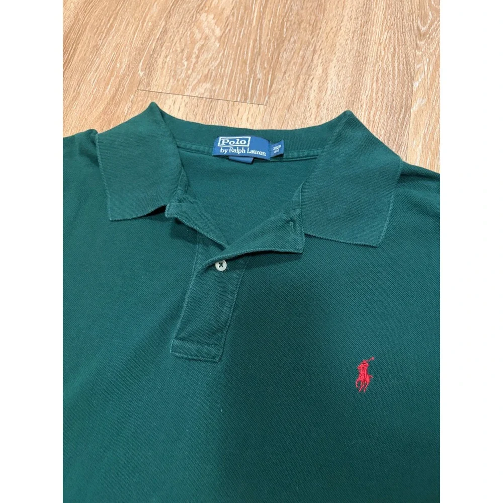 Polo Ralph Lauren Mens 3XB Big Forest Green Red Pony Cotton Pique Polo Shirt